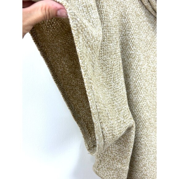New Directions Weekend Womens Beige Poncho Short Sleeve Cowl Neck Sweater Sz XL - Picture 7 of 10